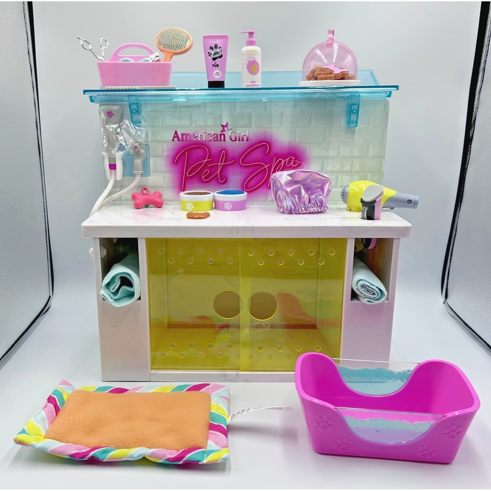 American Girl Truly Me Doll Pet Spa and Daycare Playset Mostly Complete Set READ